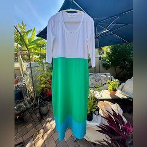 SONNET JAMES A Play Midi Dress Color Block - size L